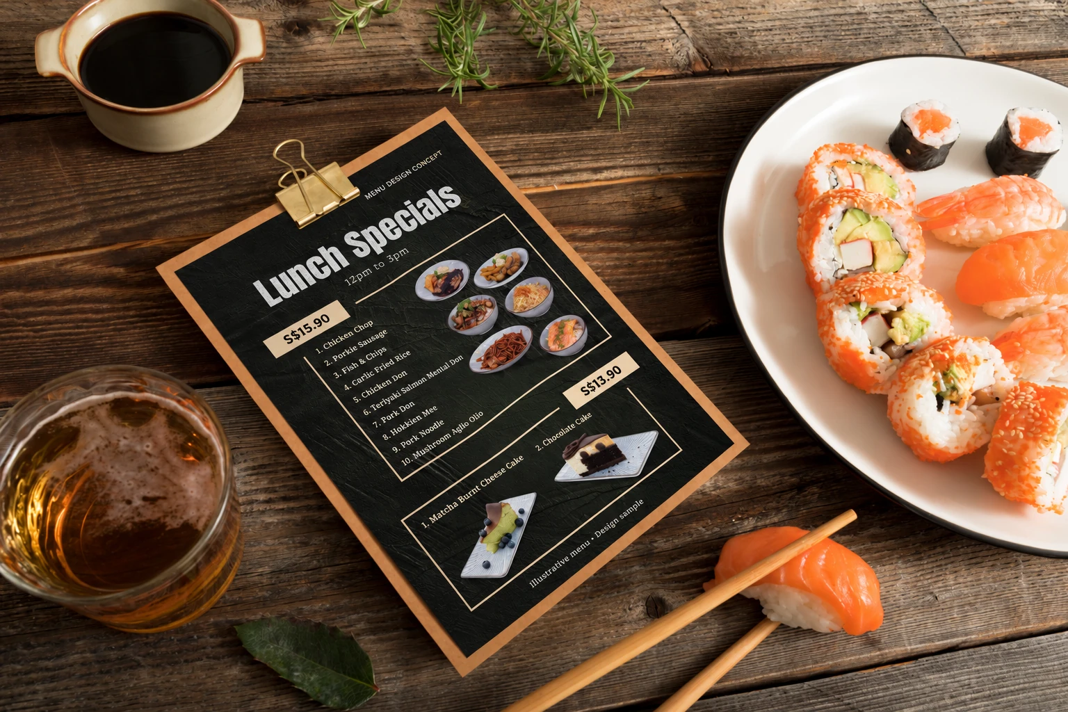 Lunch Specials — Menu & promotional design