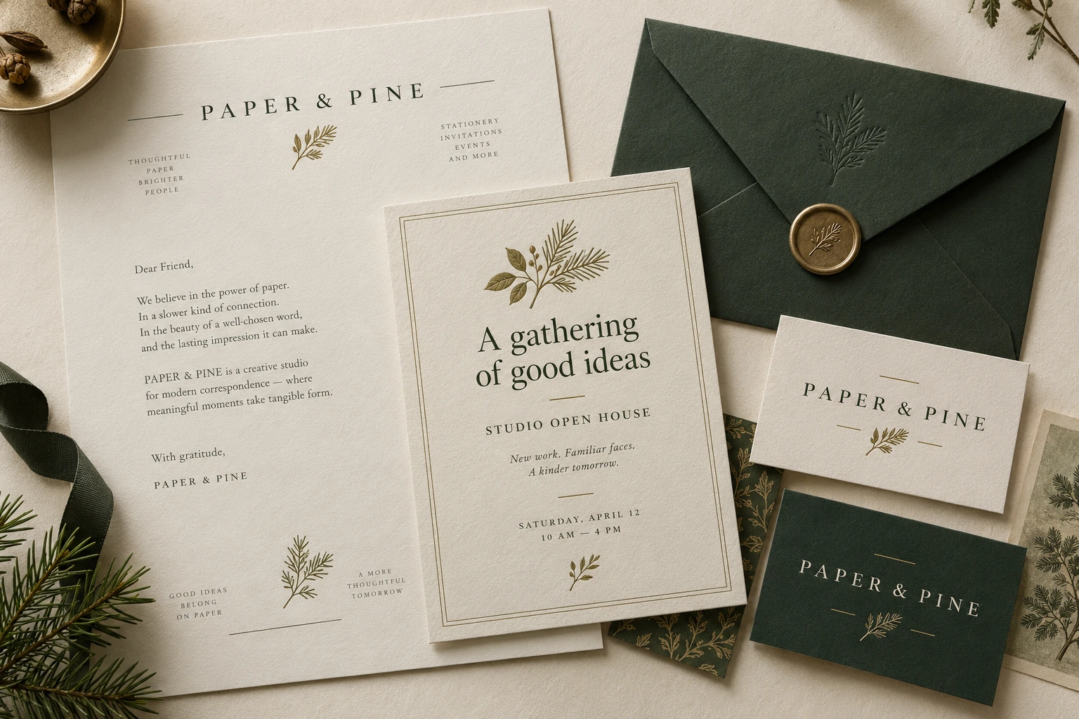 Paper & Pine — Stationery & invitation system