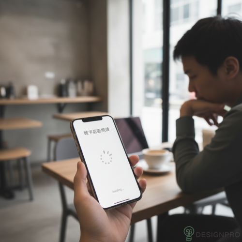 Person frustrated with slow website loading