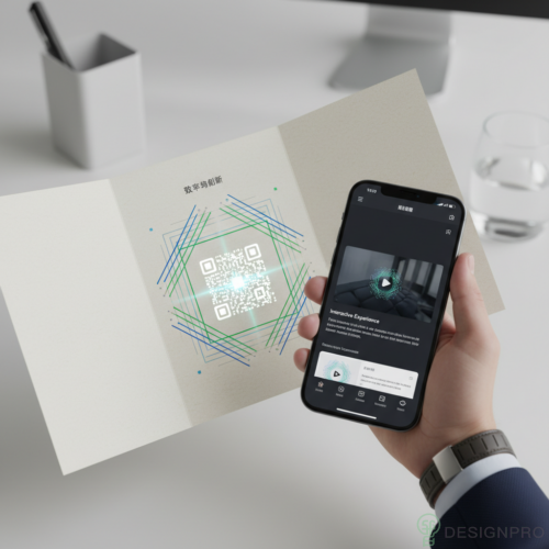 Premium brochure with QR code and NFC